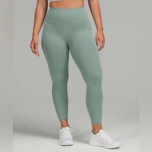 Lululemon Wunder Train Contour Fit Leggings Misty Glade 25” Size 4
